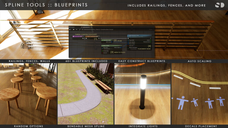 Spline Tools – Railings and Fences download