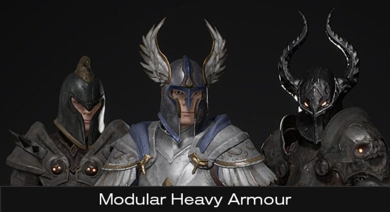 Modular Heavy Armour – Dark Warrior Fantasy –  Metahuman download