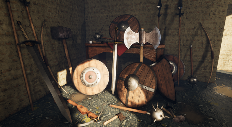 Realistic Medieval Weapons and Shields Kit download