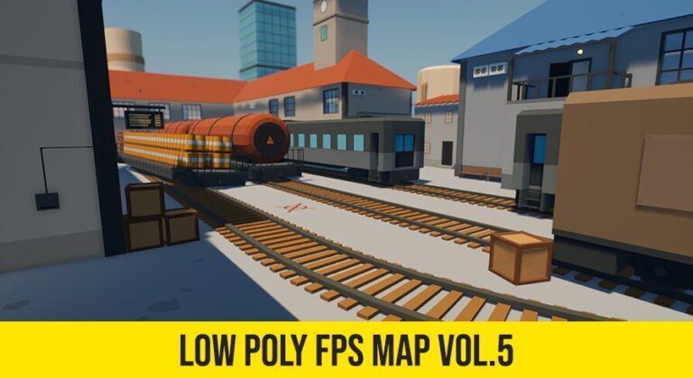 Low Poly FPS Map Vol.5 – Shooter Railway Station Map download