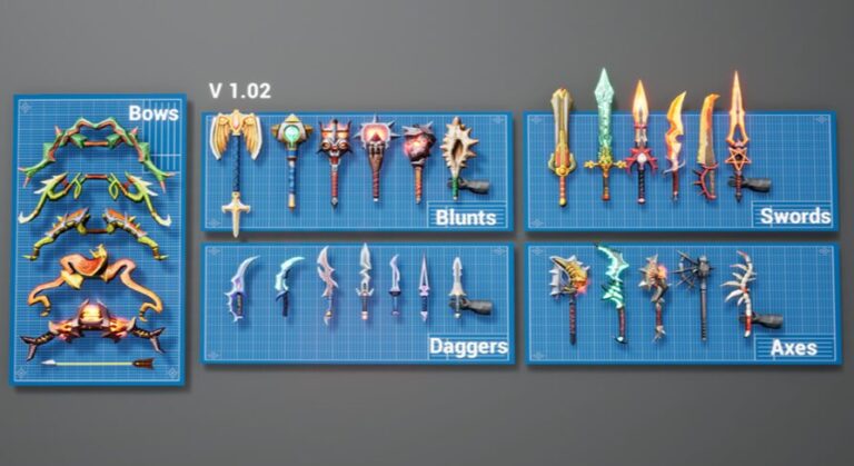 Stylized Fantasy Weapons download