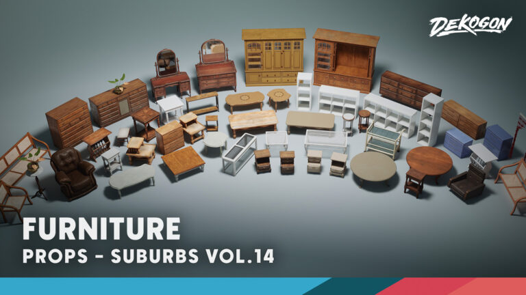 Suburbs VOL.14 – Furniture (Nanite and Low Poly) download