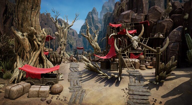 Stylized Desert Camp Environment download