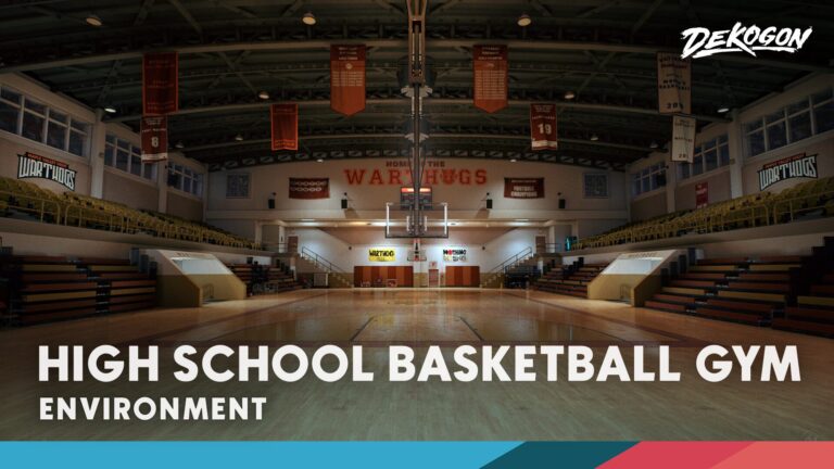 High School Basketball Gym – (Day/Night/Afternoon/Midnight Lighting) download