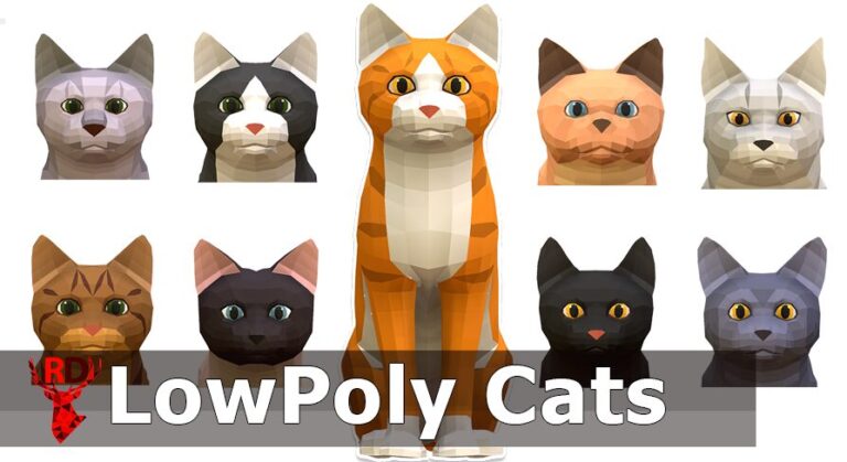 LowPoly Cats download