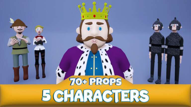 Medieval Characters with Props download