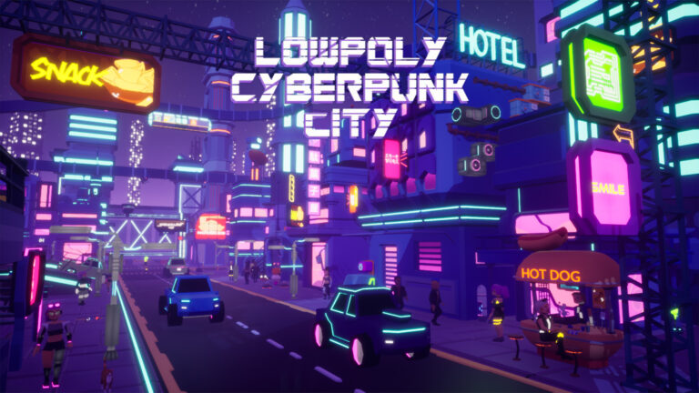 Stylized Lowpoly Cyberpunk City ( Stylized Stylised Cyber Cyberpunk Scifi 3D ) download