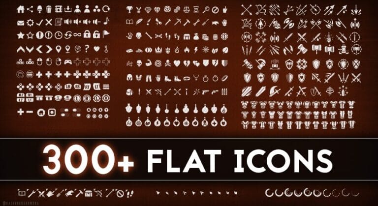 300+ Flat Icons download
