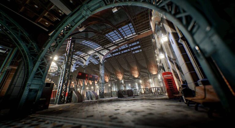 Victorian Train Station and Railroad Modular Set download
