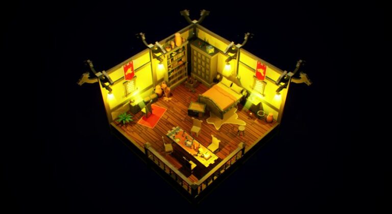 Low Poly Viking Top-Down Interiors download