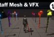 Mage Staffs 3D meshs and VFX download