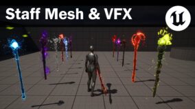 Mage Staffs 3D meshs and VFX download