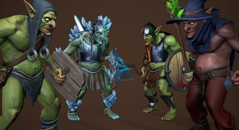 Goblin warrior. Modular download