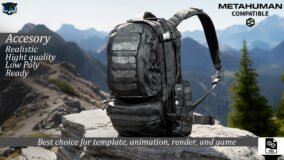 Realistic Urban Combat Backpack Metahuman compatible M Series download