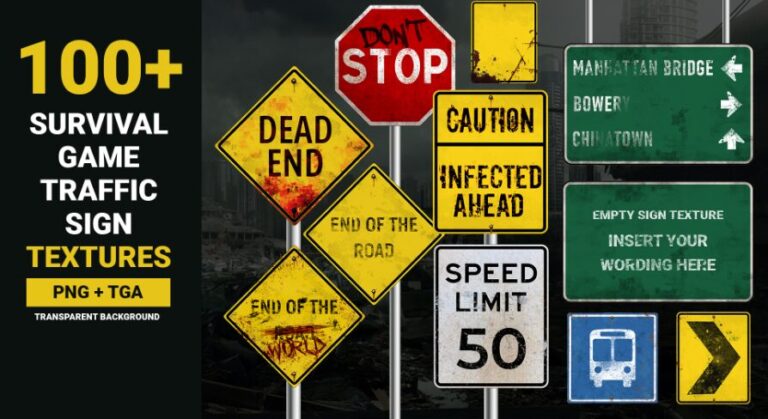 SURVIVAL GAME TRAFFIC SIGNS (TEXTURE PACK) download