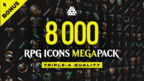 8000 RPG Inventory Icons Bandle: Mage, Warrior, Necromancer download