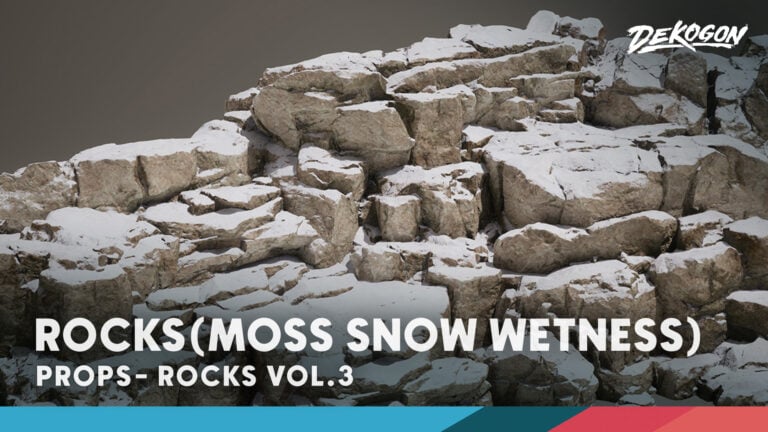 Rocks VOL.3 – Snow, Wetness, Moss (Nanite+Low Poly) download