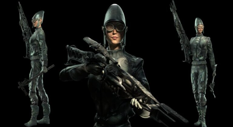 Vintage SciFi character pack VOL2 FemaleSoldier download