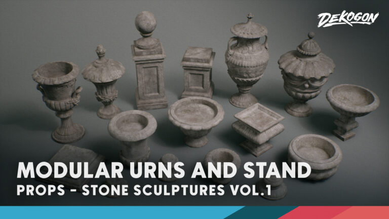 Stone Sculptures VOL.l – Modular Urns & Stand (Nanite + Low Poly) download