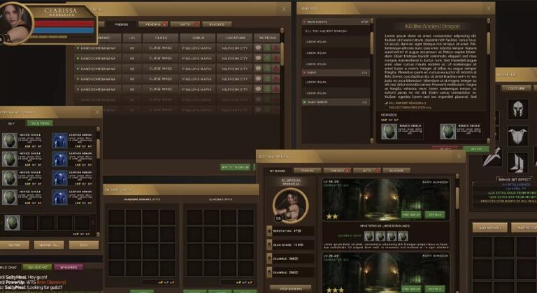 SIMPLE&CLEAN MMORPG FULL UI download