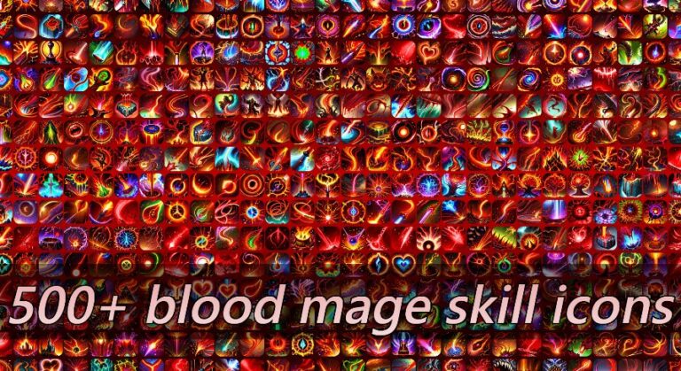 500+ blood mage skill icons download