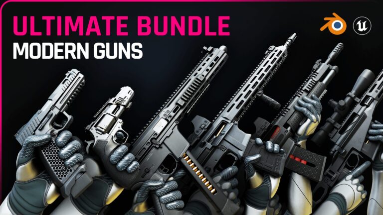 Modern Guns Bundle – Rigged & Game Ready Models download