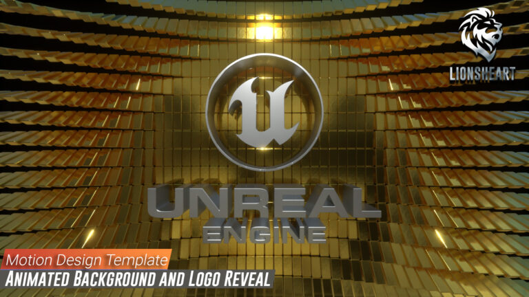 Gold Bar animated Background and Logo reveal download
