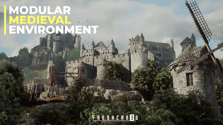 Modular Medieval Environment (Medieval Castle, Medieval Houses, Medieval Church) download