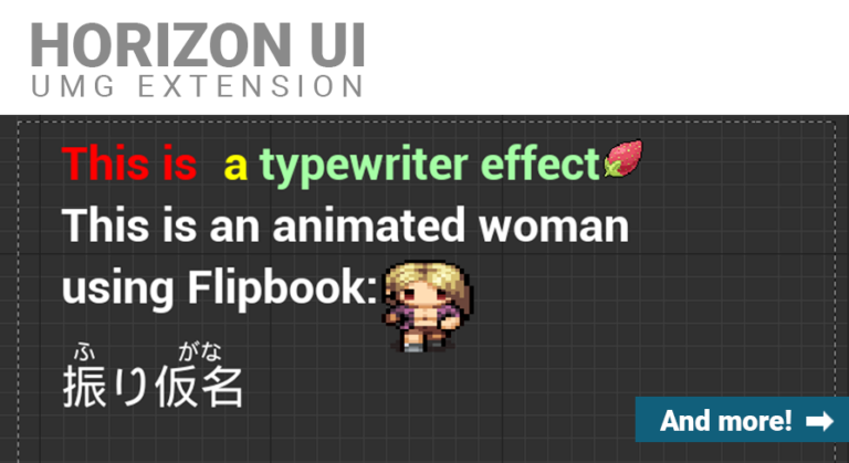 Horizon UI Plugin (DialogueMsgTextBlock and Flipbook) download