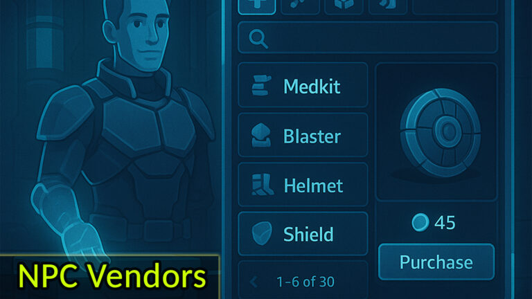 Fire Market – NPC Vendor Shops with Categories, Search, 3D Preview download