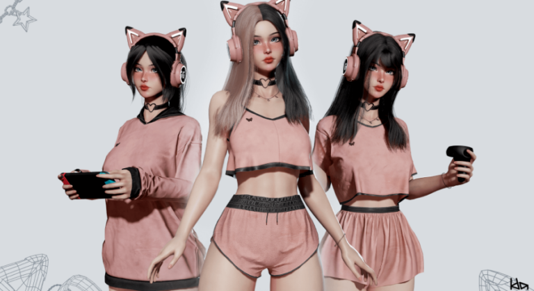 Gamer Girl – VTuber Streamer Avatar download