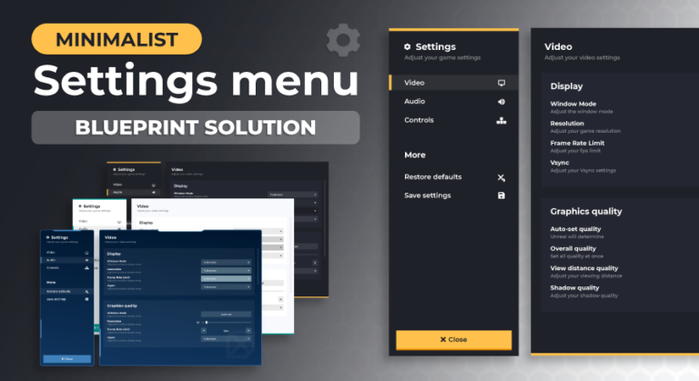 Blueprint Settings Menu – Minimalist themes – By Kekdot download
