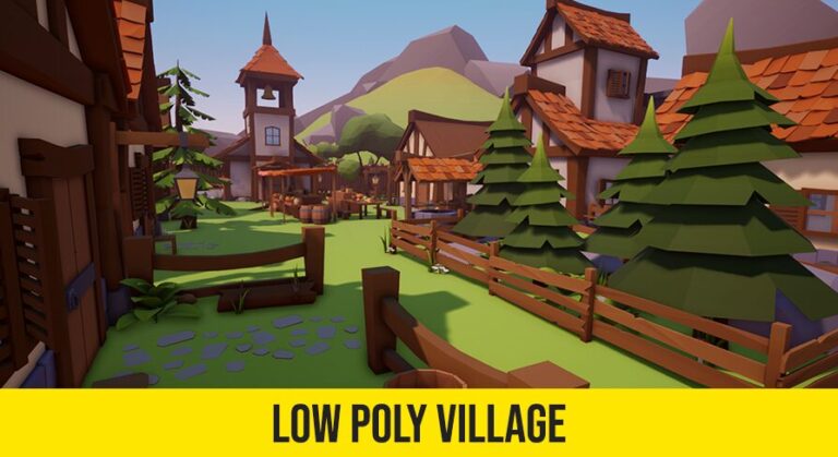 Low Poly Village download