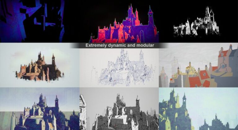 Dynamic Sketch Post-Process Material download