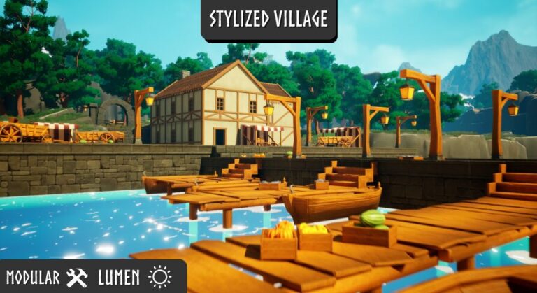 Stylized Village (Village, Stylized Village, Stylized Town, Medieval Village) download