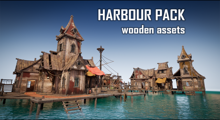 Harbour Pack – Wooden Modular Assets download
