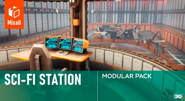 Sci-fi station – modular pack download