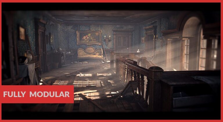 Abandoned Mansion _ Fully Modular Asset Pack download