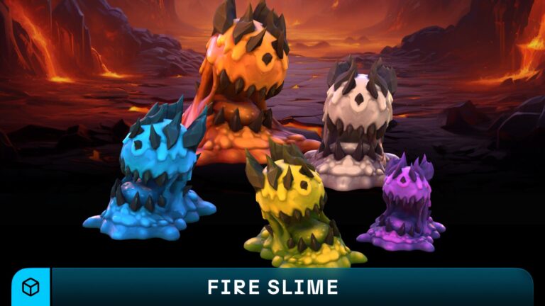 Stylized Fantasy Fire Slime download