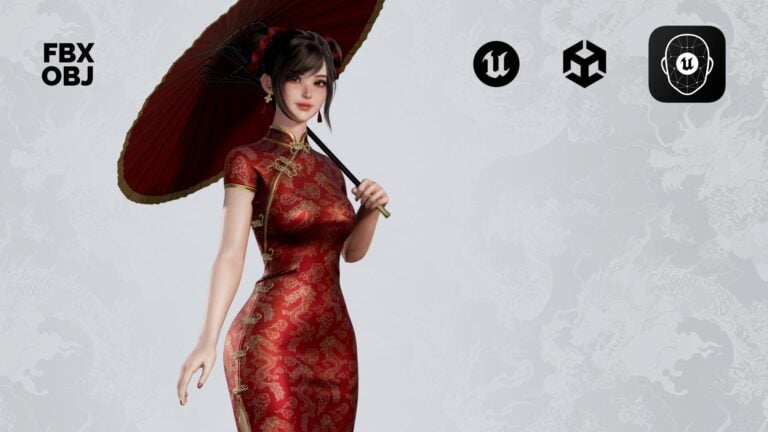 Jua Lee – Girl in Cheongsam Qipao Dress download