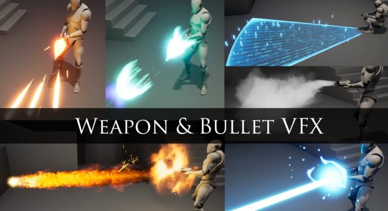 Weapon and Bullet Niagara VFX ( with SFX ) download