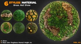 6 Stylize Material Grass And Stone download