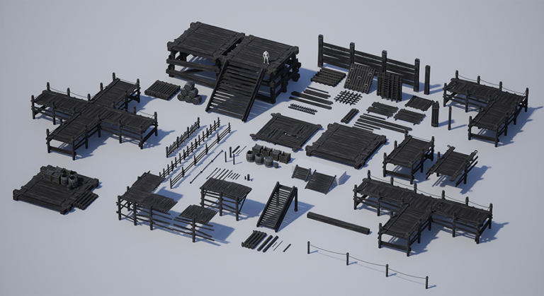 Wooden props environment pack download