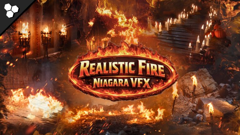 Realistic Fire VFX (Niagara Fire VFX, Flame VFX, Fireplace VFX, Torch VFX, Fire) download
