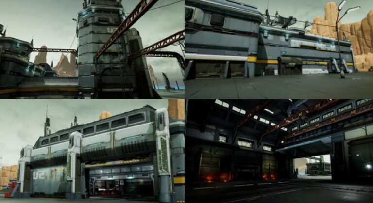Sci-Fi Modular Hangars Location download