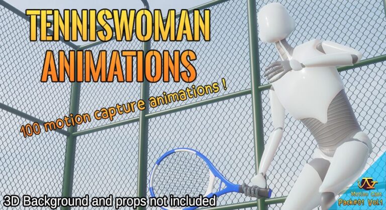 Tenniswoman animations (Motion Cast#01 Vol.1) download