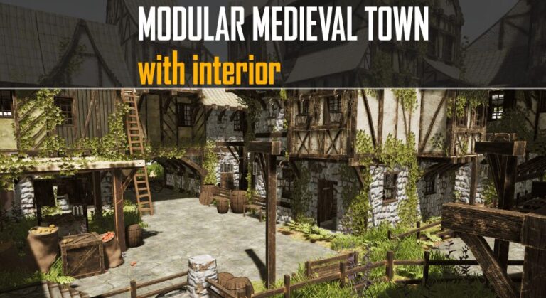 Modular Medieval Town with Interior download
