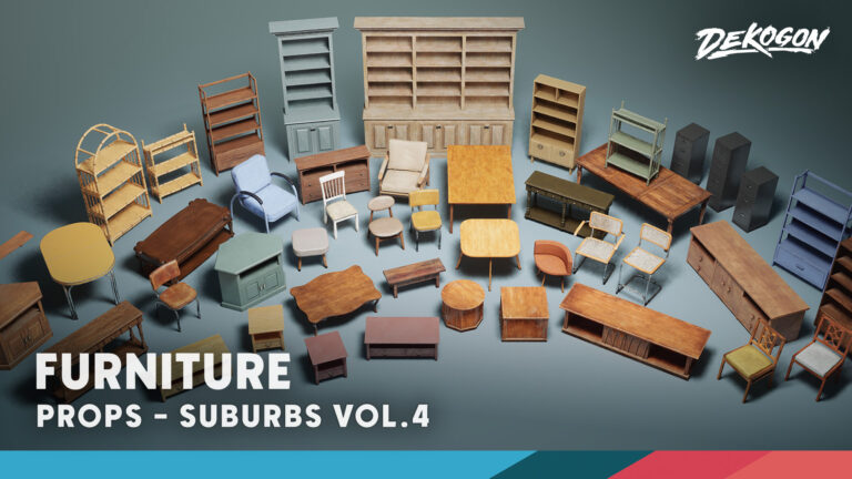 Suburbs VOL.4 – Furniture (Nanite and Low Poly) download