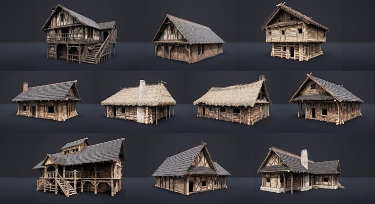 Enterable Medieval Houses and Cottages – v1 download