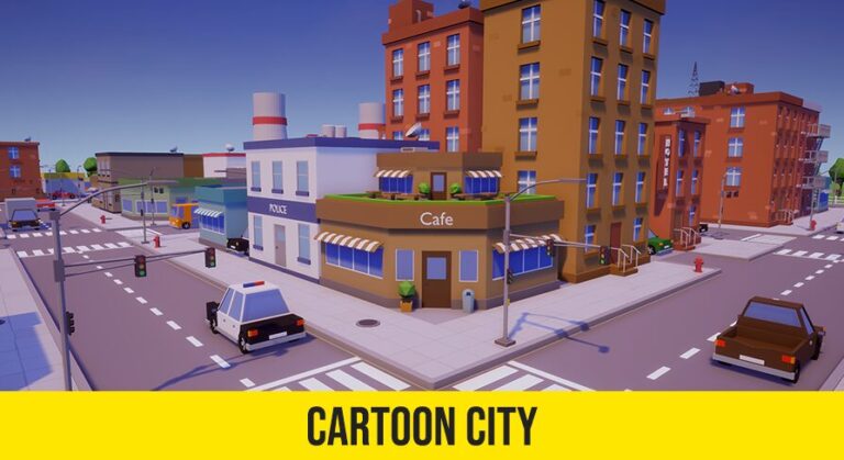Cartoon Low Poly City download